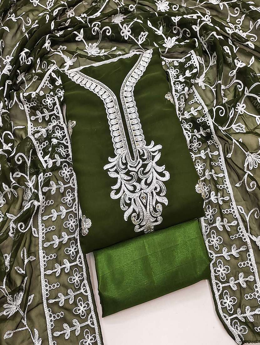 women embroidered unstitched suit set - 21494608 -  Standard Image - 1