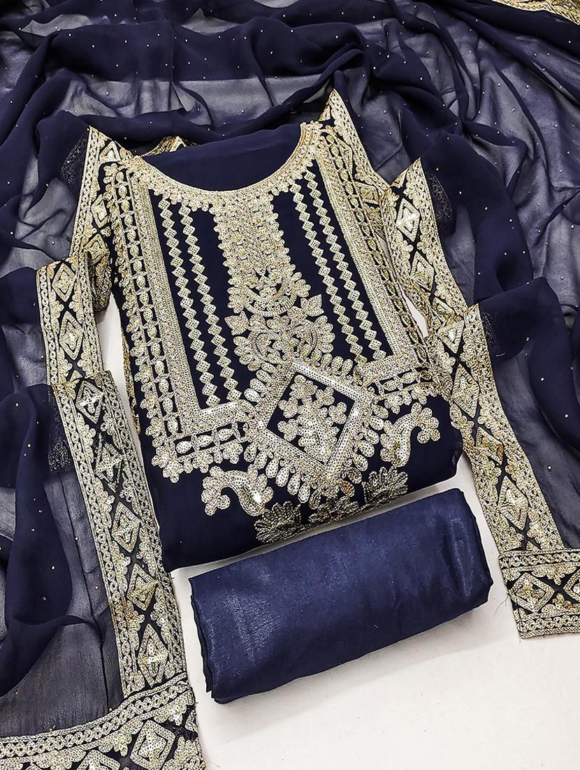 women embroidered unstitched suit set - 21494623 -  Standard Image - 1