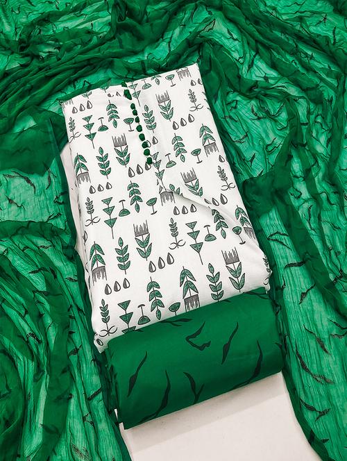 women white printed unstitched suits - 21494631 - Standard Image - 0