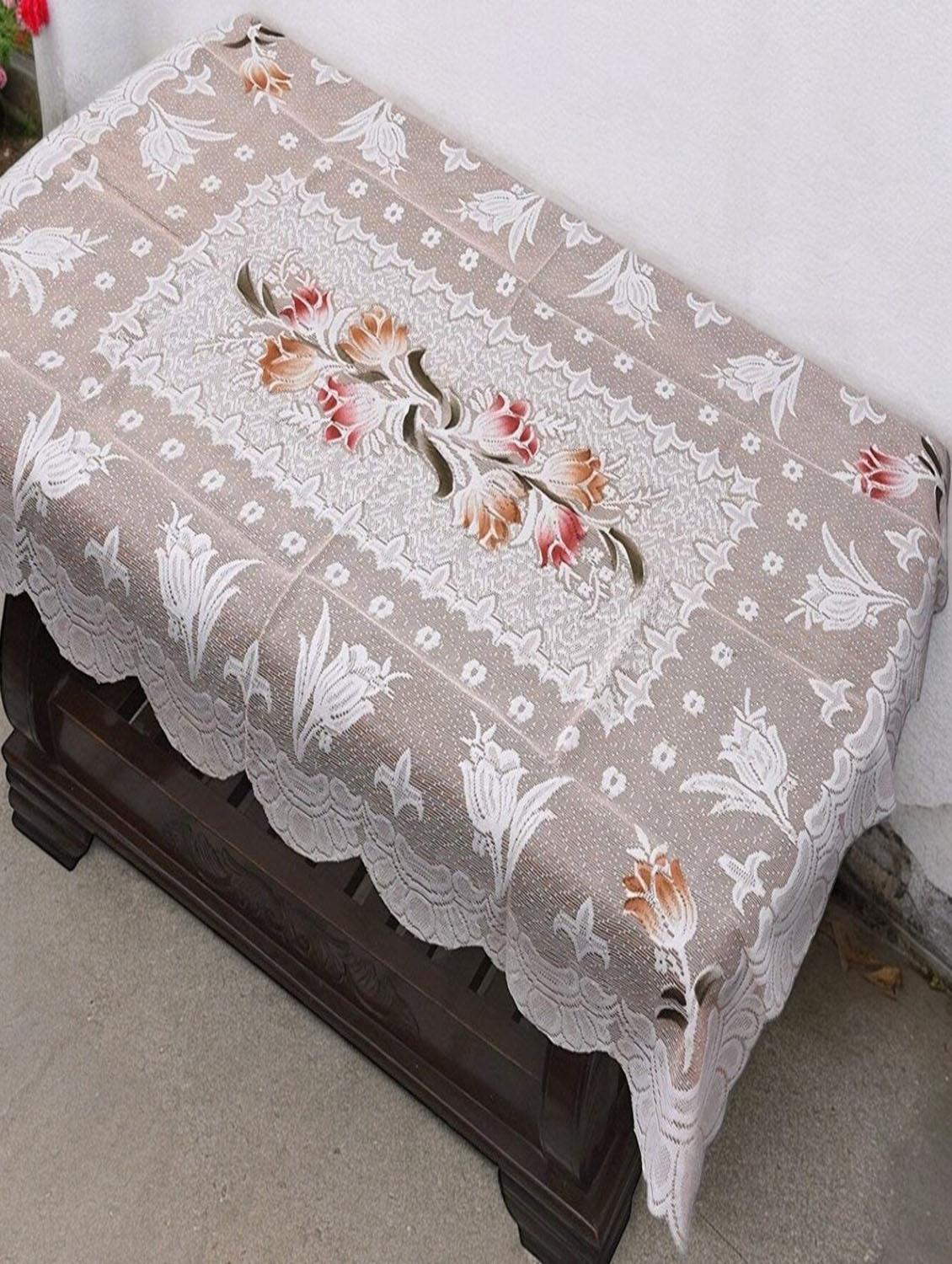 beige printed table cloth - 21494644 - Standard Image - 1