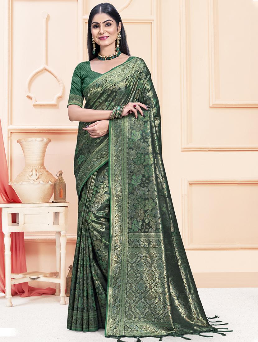 women self design banarasi saree with blouse - 21494712 -  Zoom Image - 0