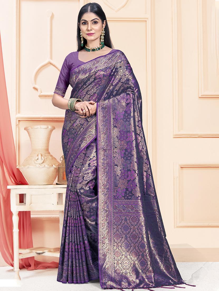 women self design banarasi saree with blouse - 21494714 - Zoom Image - 0