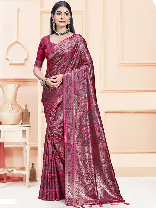 women self design banarasi saree with blouse - 21494715 - Standard Image - 0