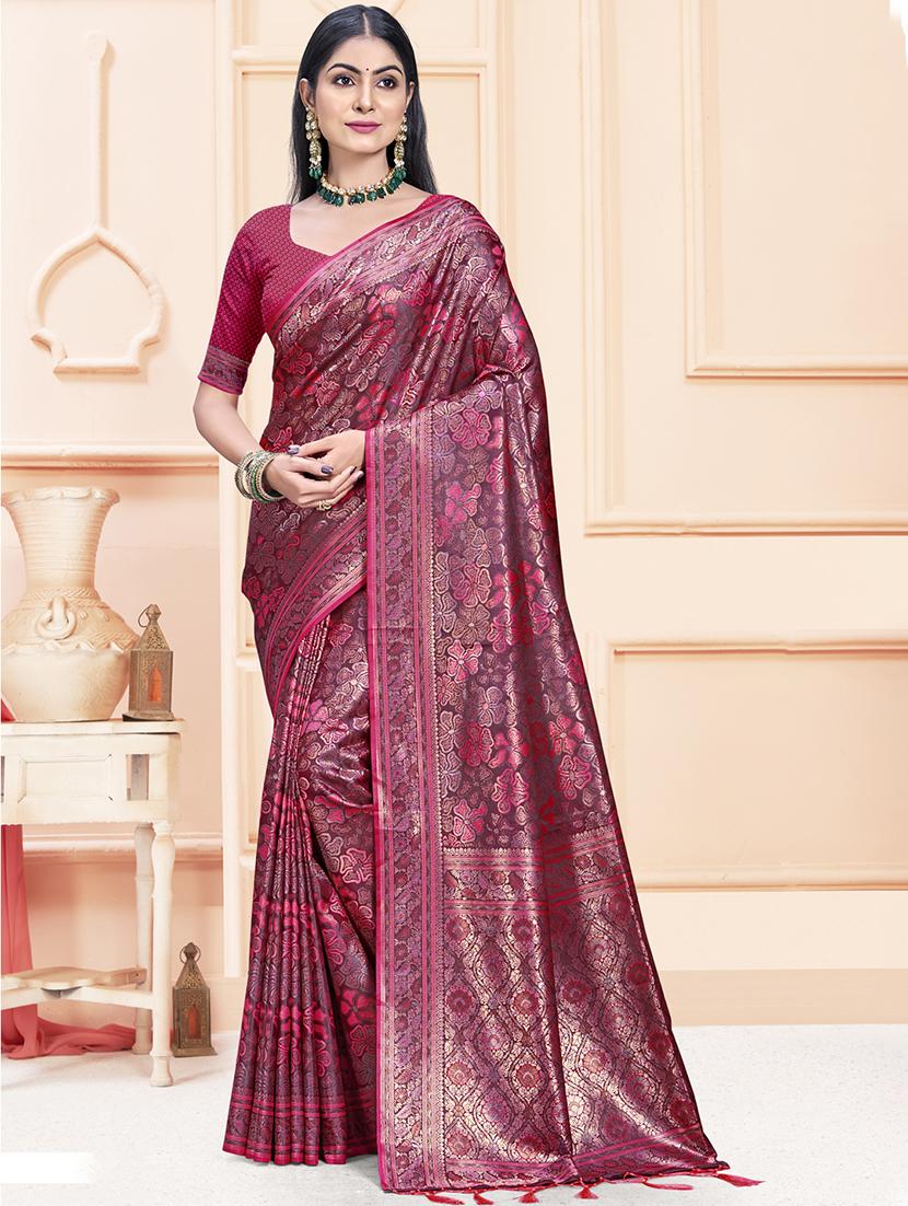 women self design banarasi saree with blouse - 21494715 - Zoom Image - 0