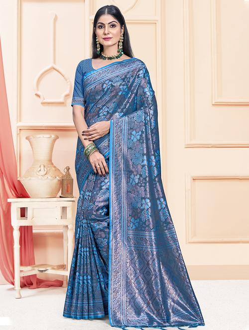 women self design banarasi saree with blouse - 21494716 -  Standard Image - 0