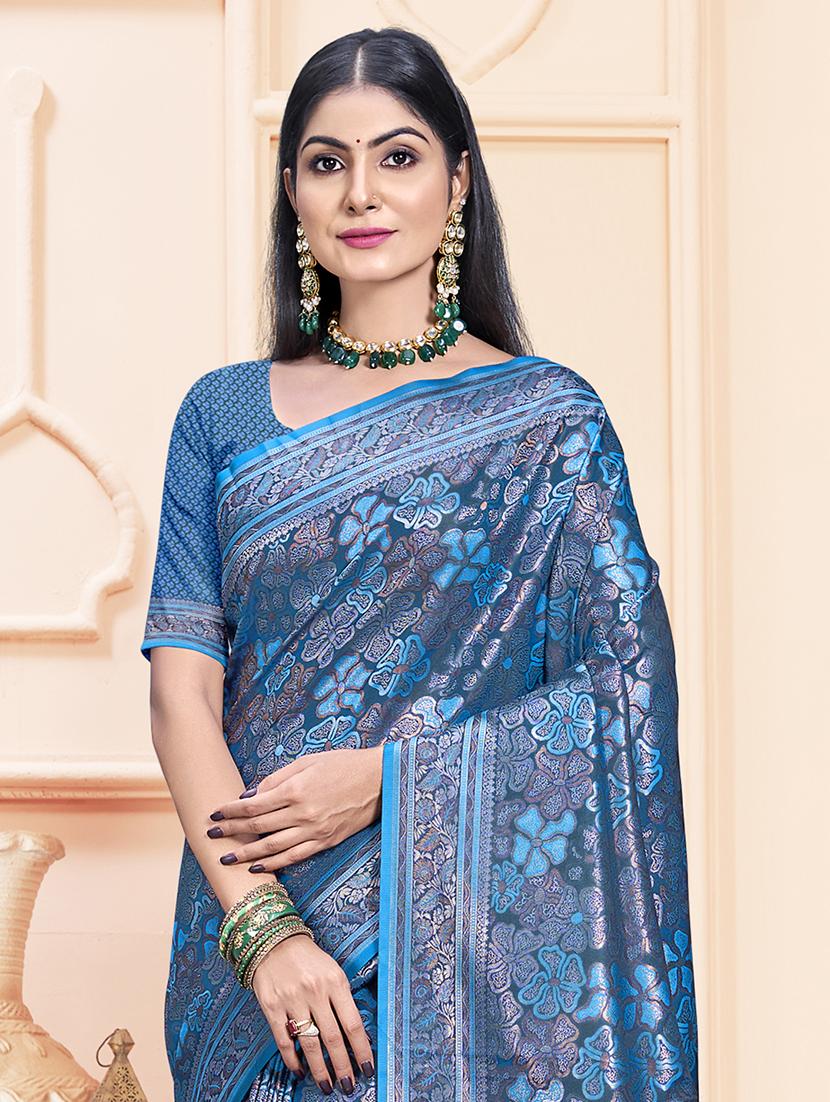 women self design banarasi saree with blouse - 21494716 -  Standard Image - 1