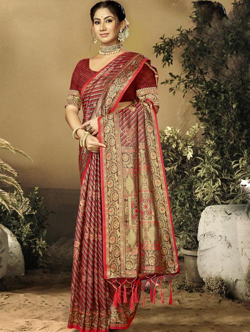 women self design banarasi saree with blouse - 21494718 - Standard Image - 0