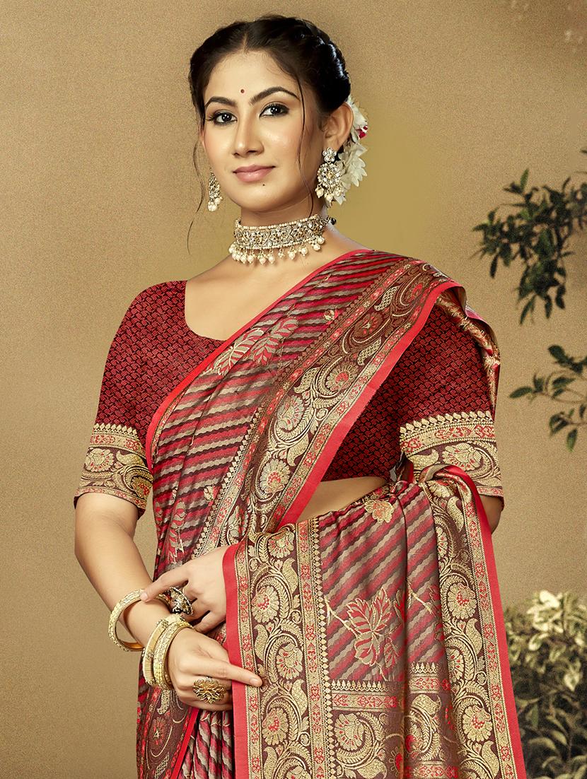 women self design banarasi saree with blouse - 21494718 -  Standard Image - 1