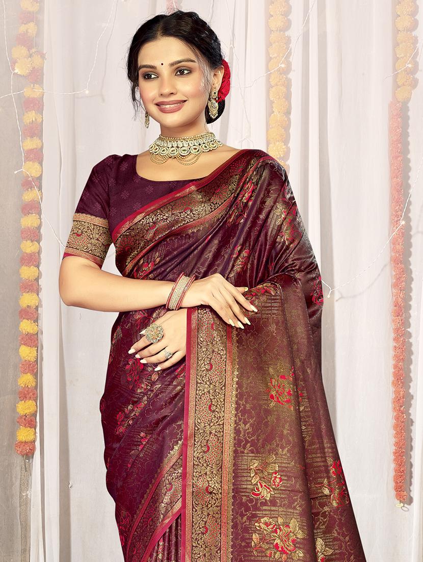 women self design banarasi saree with blouse - 21494724 - Standard Image - 1