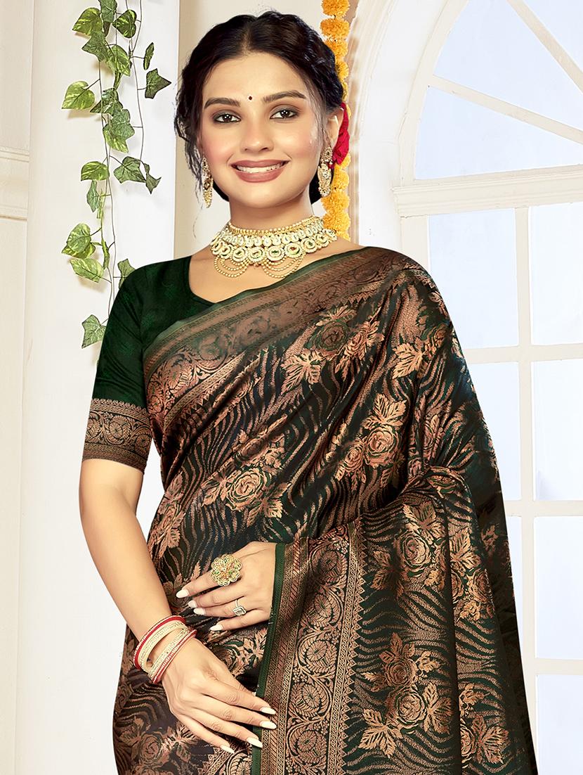women self design banarasi saree with blouse - 21494729 -  Standard Image - 1