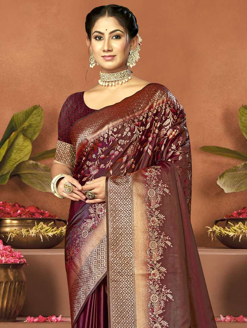 women self design banarasi saree with blouse - 21494734 -  Standard Image - 1