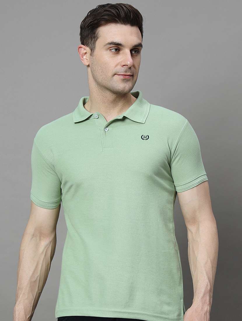 men solid polo t-shirt - 21494786 - Standard Image - 1