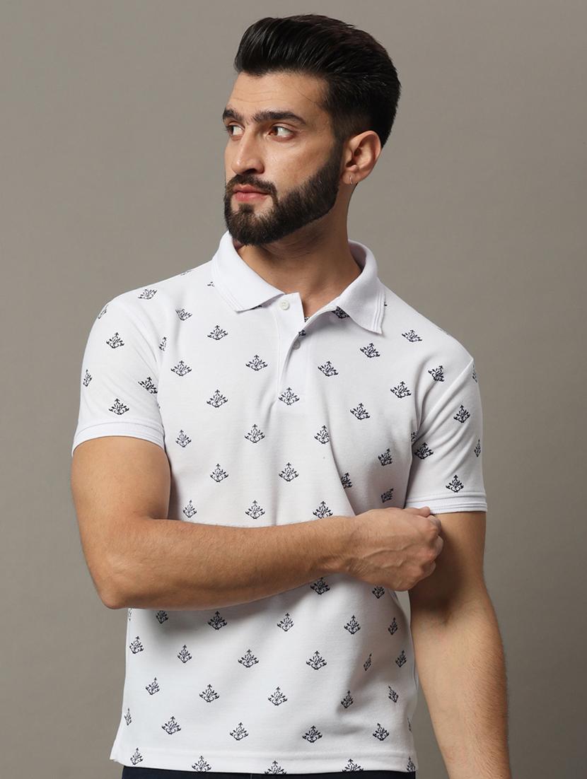 men printed polo t-shirt - 21494796 - Standard Image - 1