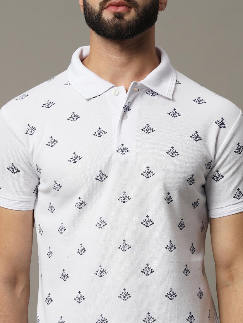 men printed polo t-shirt - 21494796 - Standard Image - 4