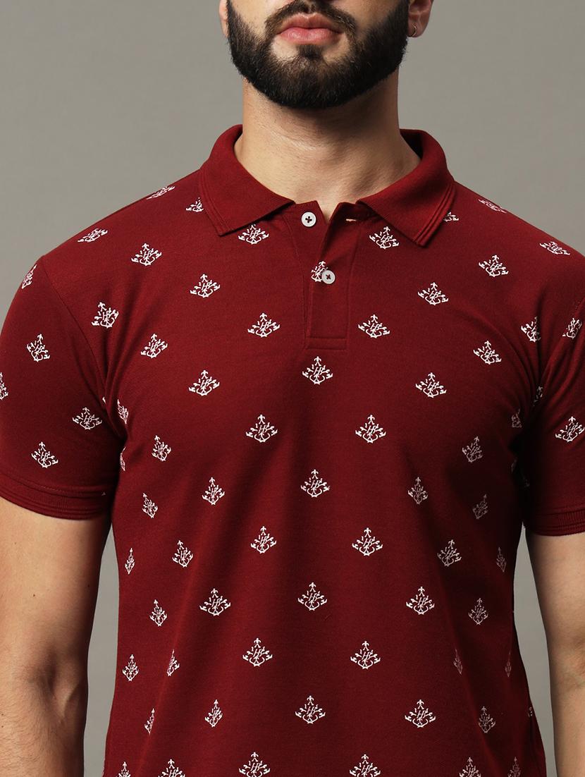 men printed polo t-shirt - 21494799 - Standard Image - 4