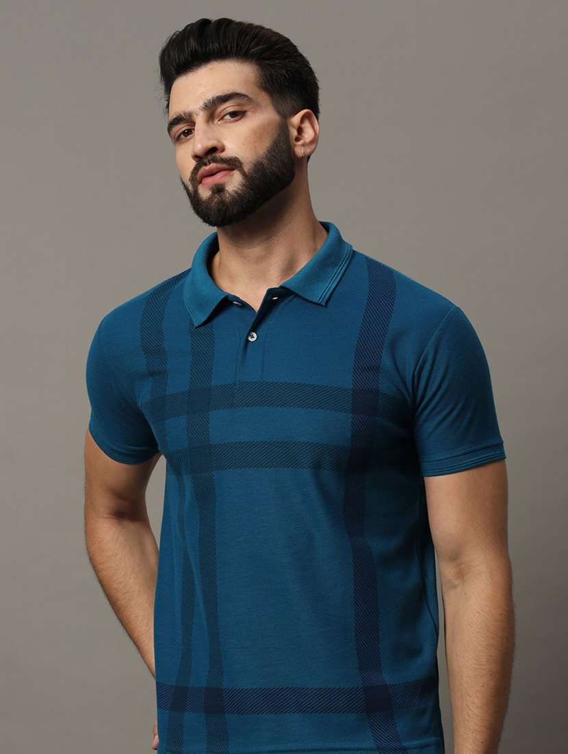 men checkered polo t-shirt - 21494826 -  Standard Image - 1
