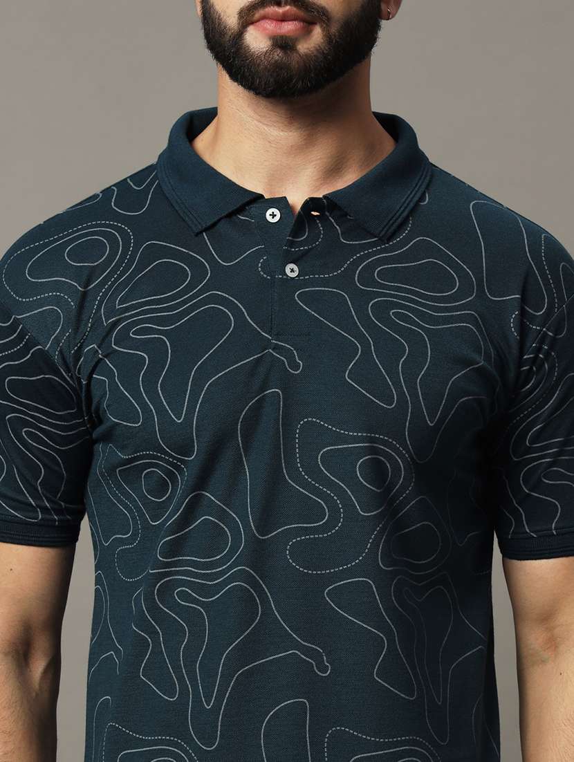 men printed polo t-shirt - 21494827 -  Standard Image - 4