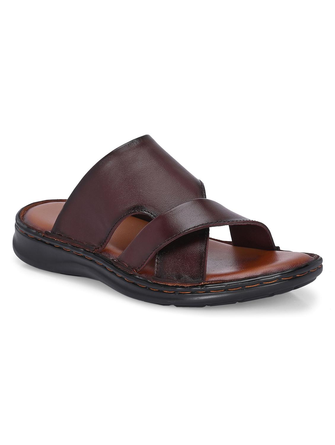 men brown slip on sandal - 21494945 - Standard Image - 1