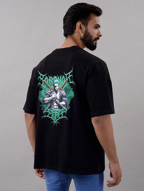 men black cotton back print t-shirt - 21495043 - Standard Image - 0