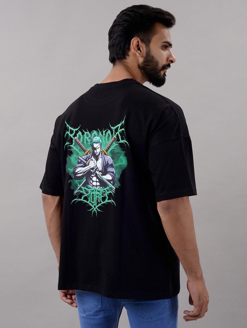 men black cotton back print t-shirt - 21495043 - Zoom Image - 0