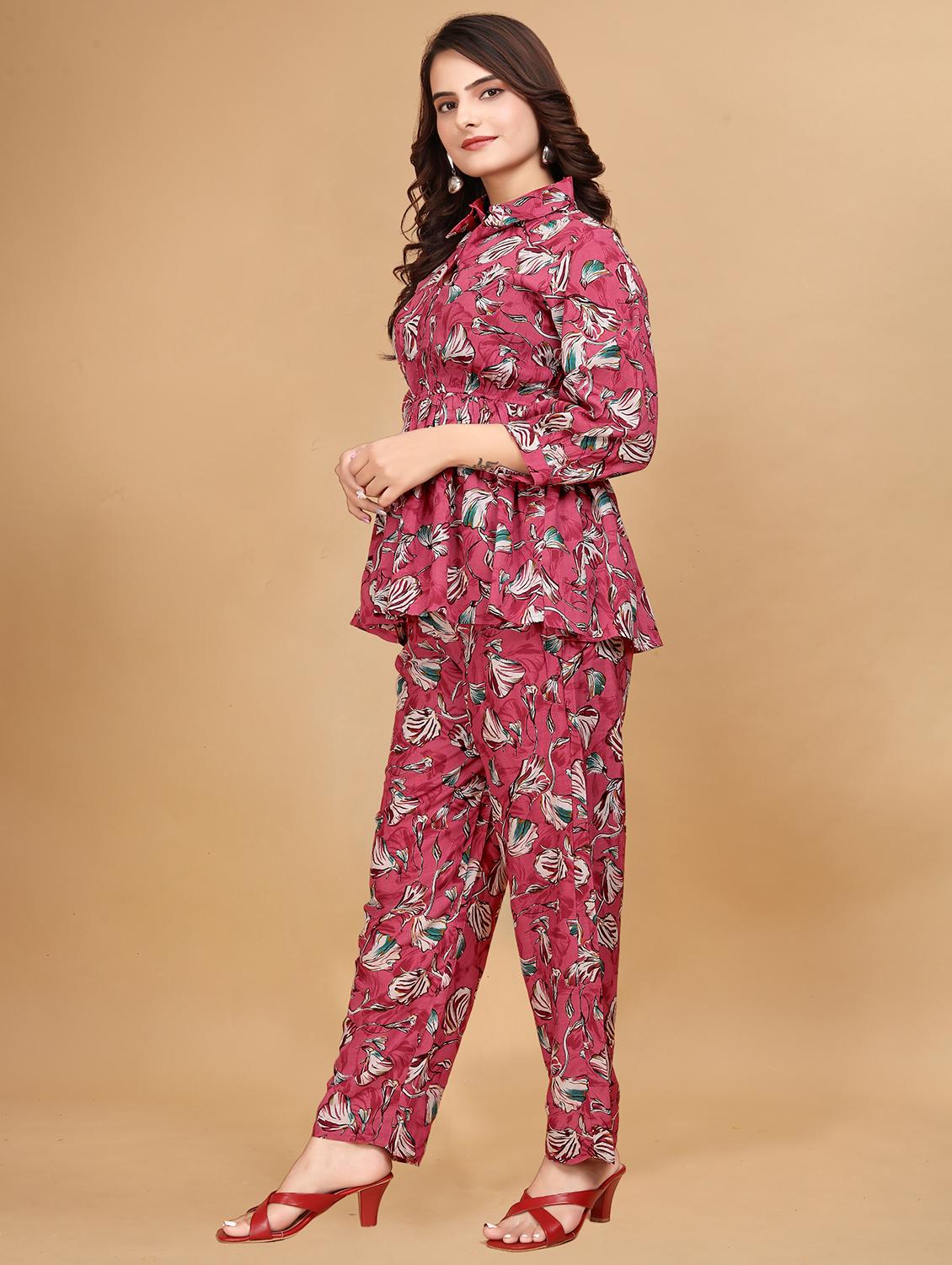 pink rayon coord set - 21495066 - Standard Image - 1