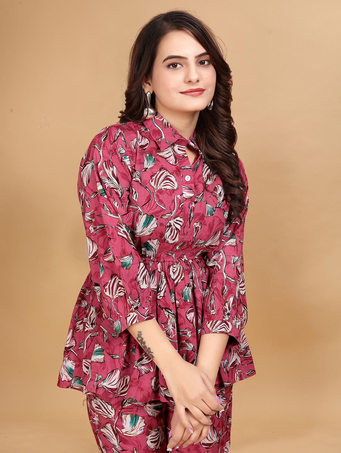 pink rayon coord set - 21495066 - Standard Image - 4