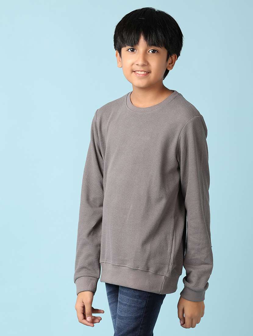 boys long sleeves plain t-shirt - 21495212 -  Standard Image - 1