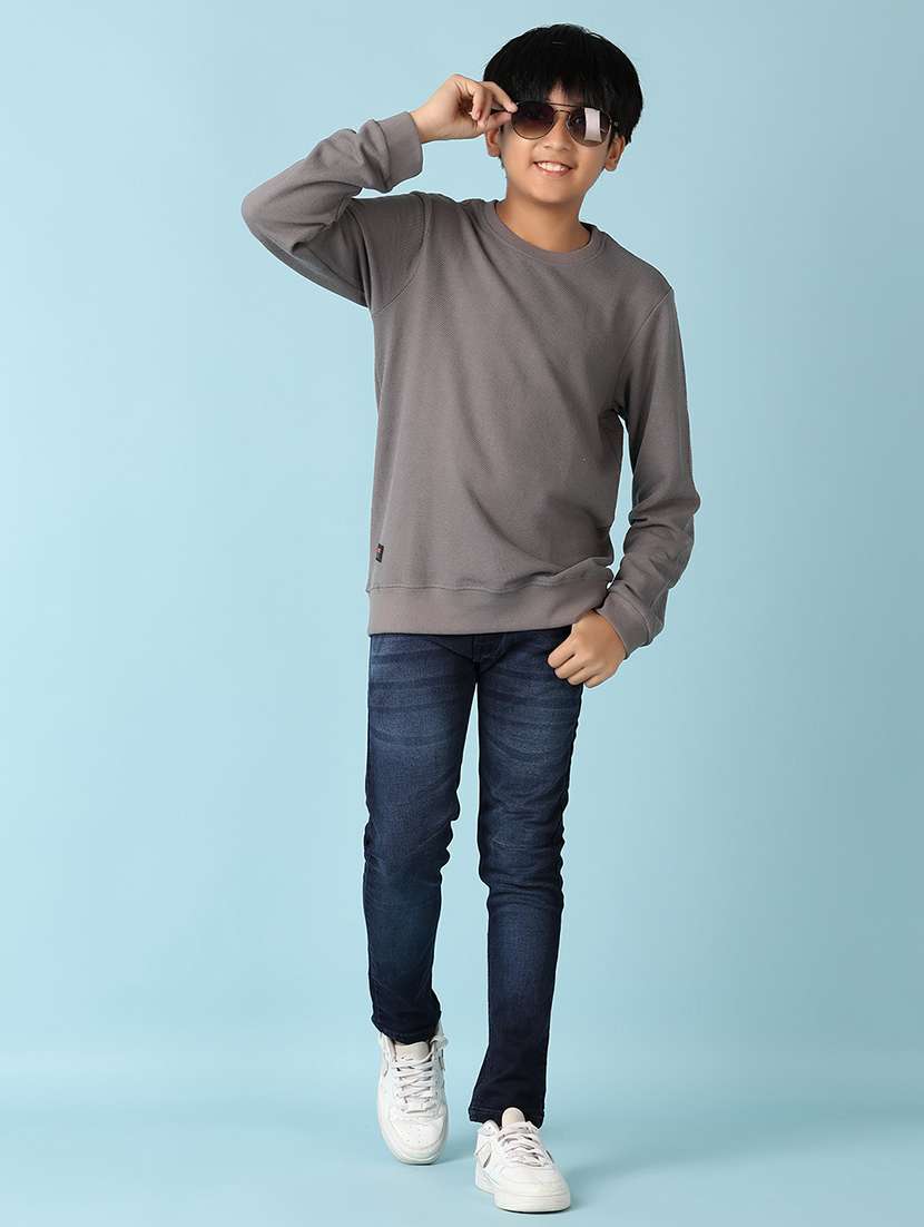 boys long sleeves plain t-shirt - 21495212 -  Standard Image - 4