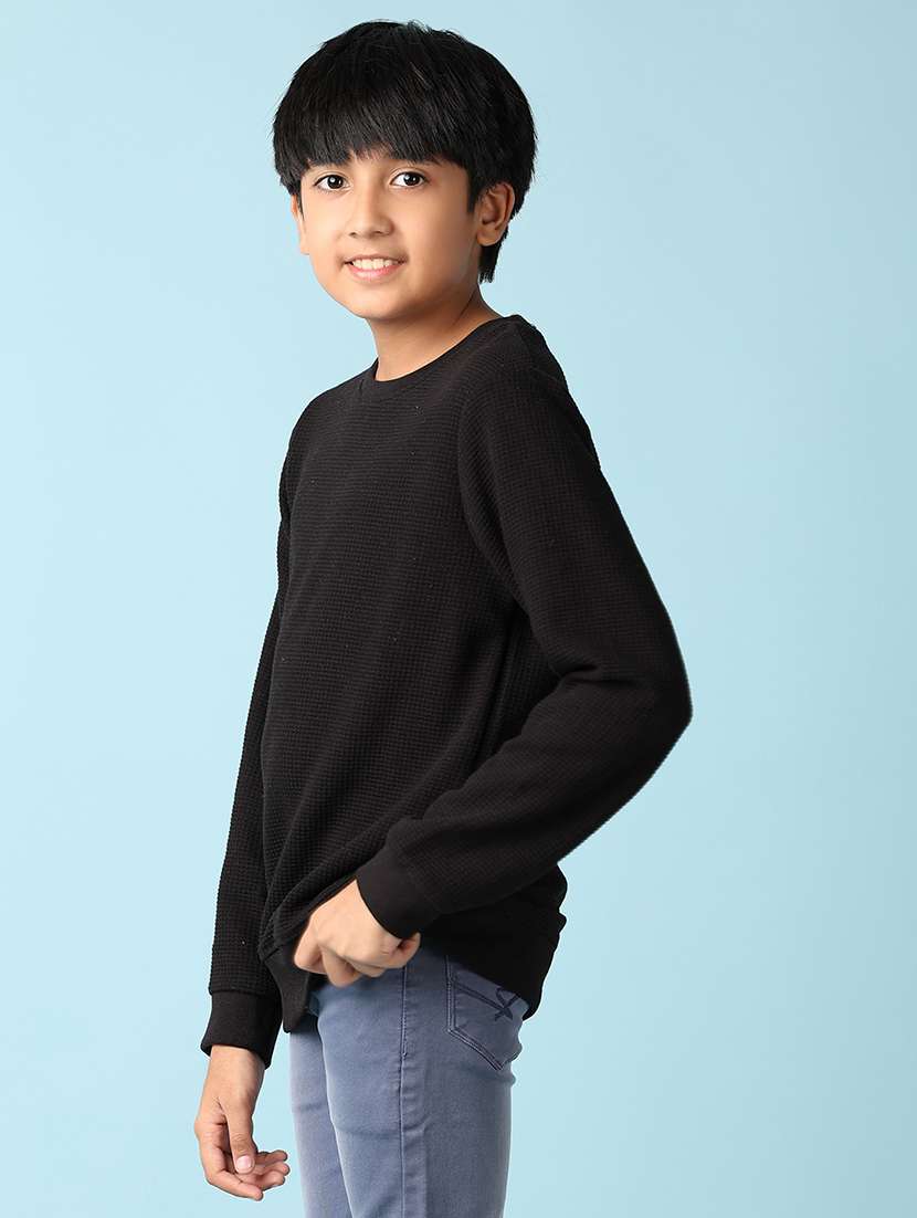 boys long sleeves plain t-shirt - 21495213 -  Standard Image - 1