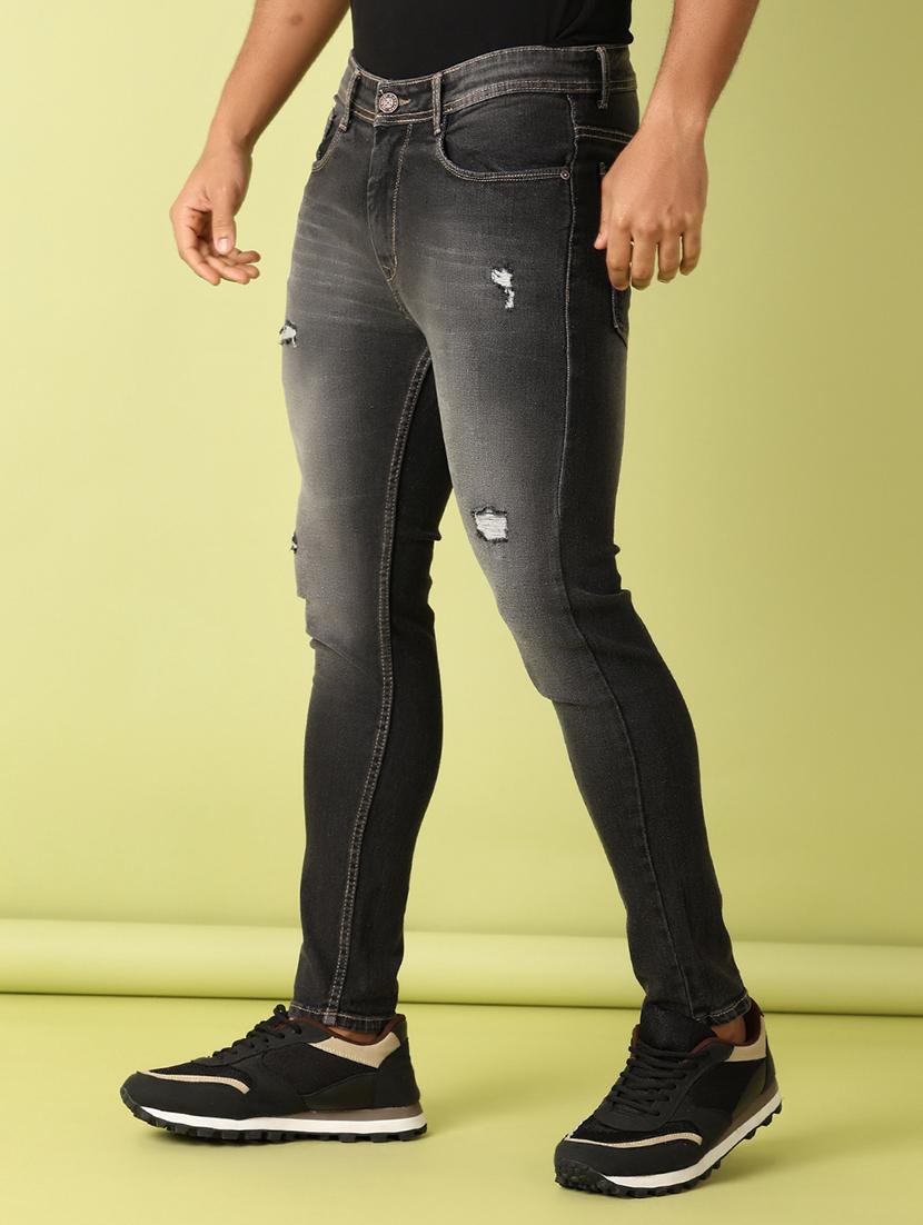 men distressed skinny fit jeans - 21495216 - Standard Image - 1