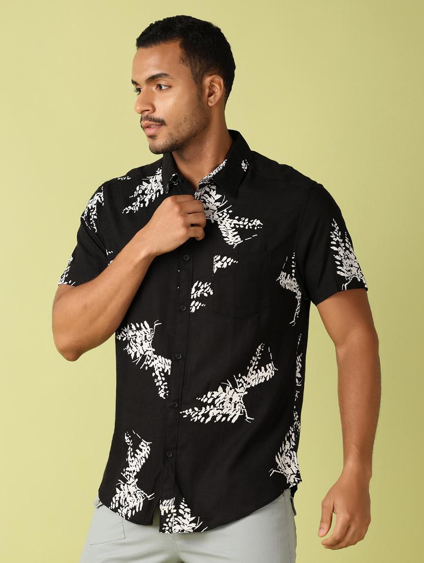 men collared printed casual shirt - 21495238 - Standard Image - 1