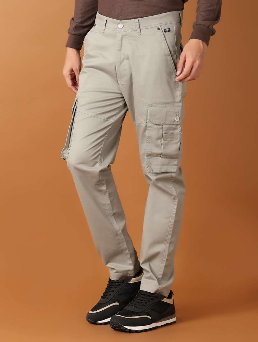 men solid regular fit cargo pant - 21495239 -  Standard Image - 1