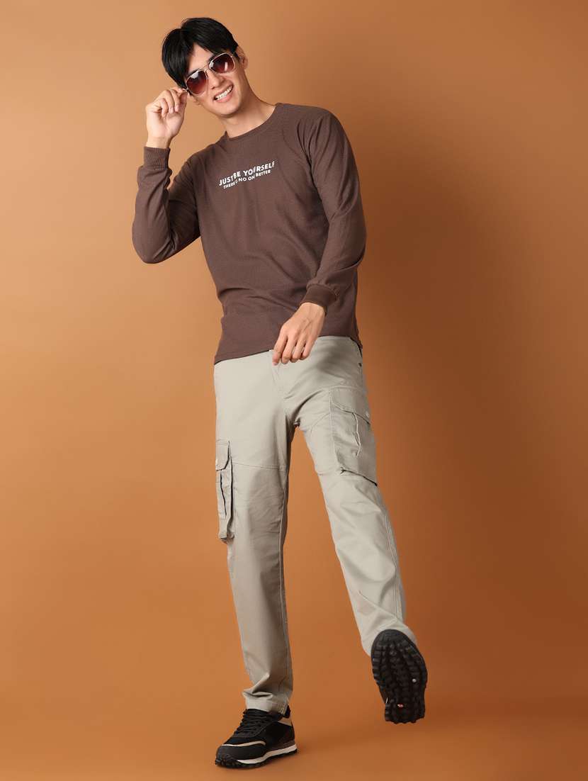 men solid regular fit cargo pant - 21495239 -  Standard Image - 4