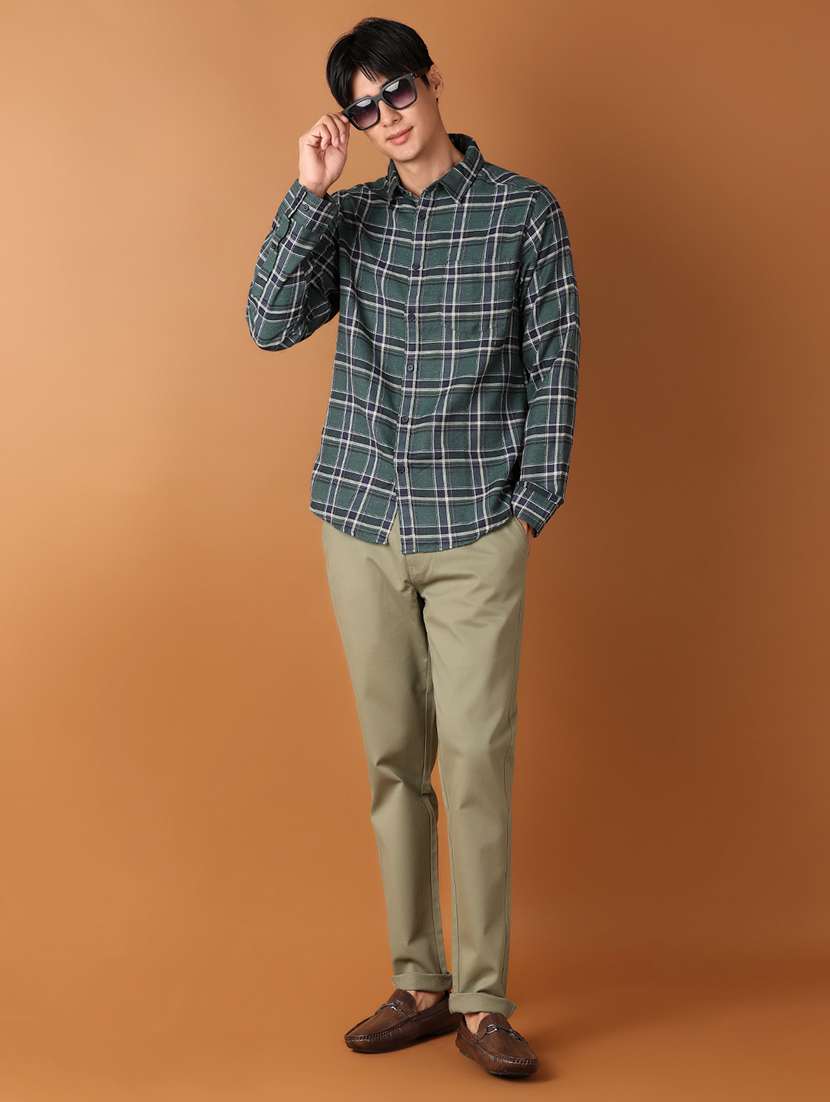 men collared checks casual shirt - 21495247 -  Standard Image - 4