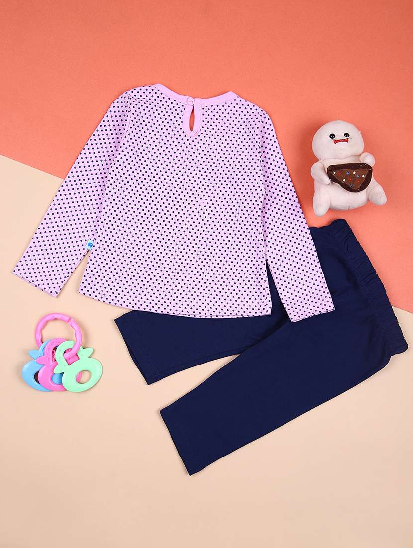 girls pink printed full length set - 21495258 - Standard Image - 1