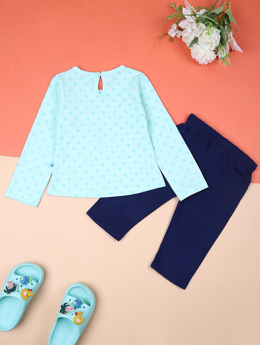 girls light blue printed full-length set - 21495260 - Standard Image - 1