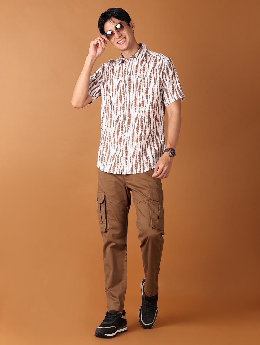 men collared tie & dye casual shirt - 21495271 - Standard Image - 4