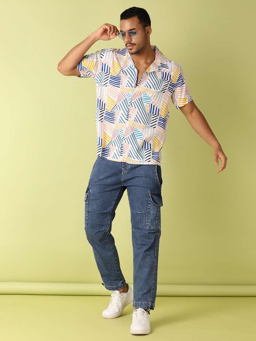 men collared printed casual shirt - 21495272 -  Standard Image - 4