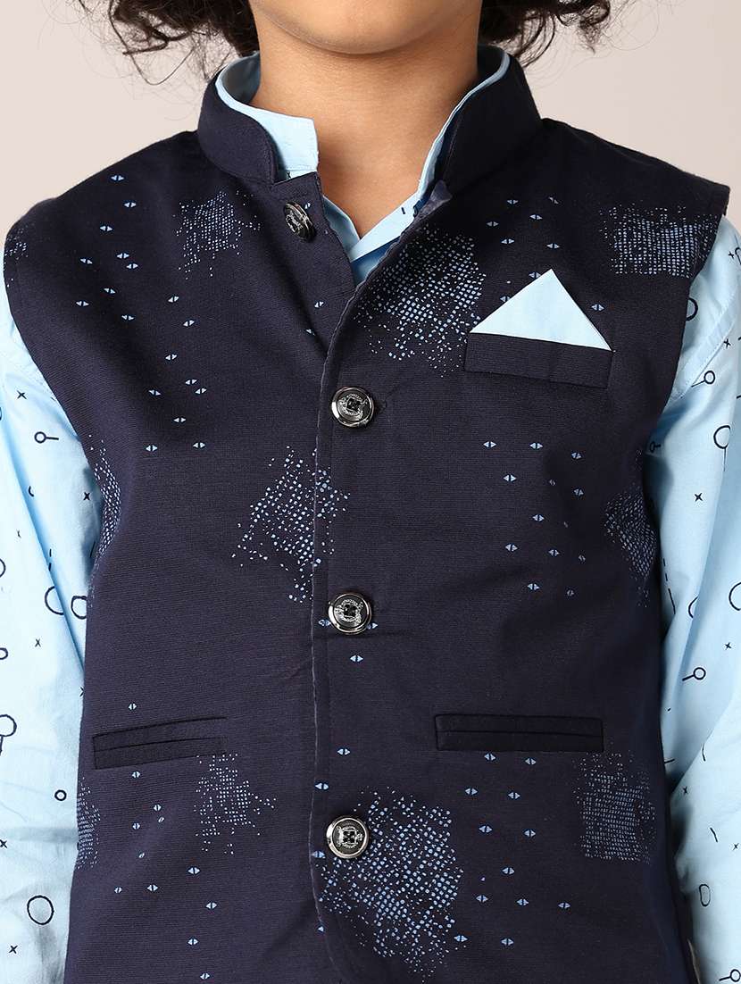 boys printed long sleeves shirt & jeans set - 21495273 -  Standard Image - 4