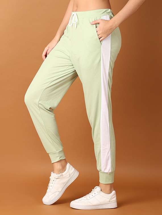 women color block cotton jogger - 21495274 -  Standard Image - 1