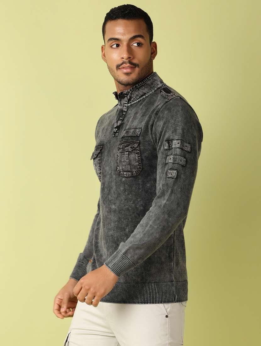 men long sleeved plain sweatshirt - 21495330 -  Standard Image - 1