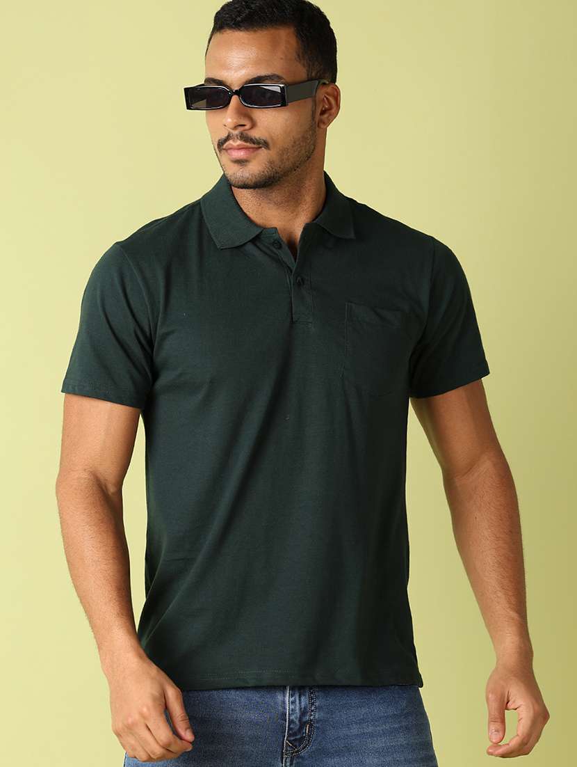 men short sleeve solid polo t-shirt - 21495343 -  Standard Image - 1