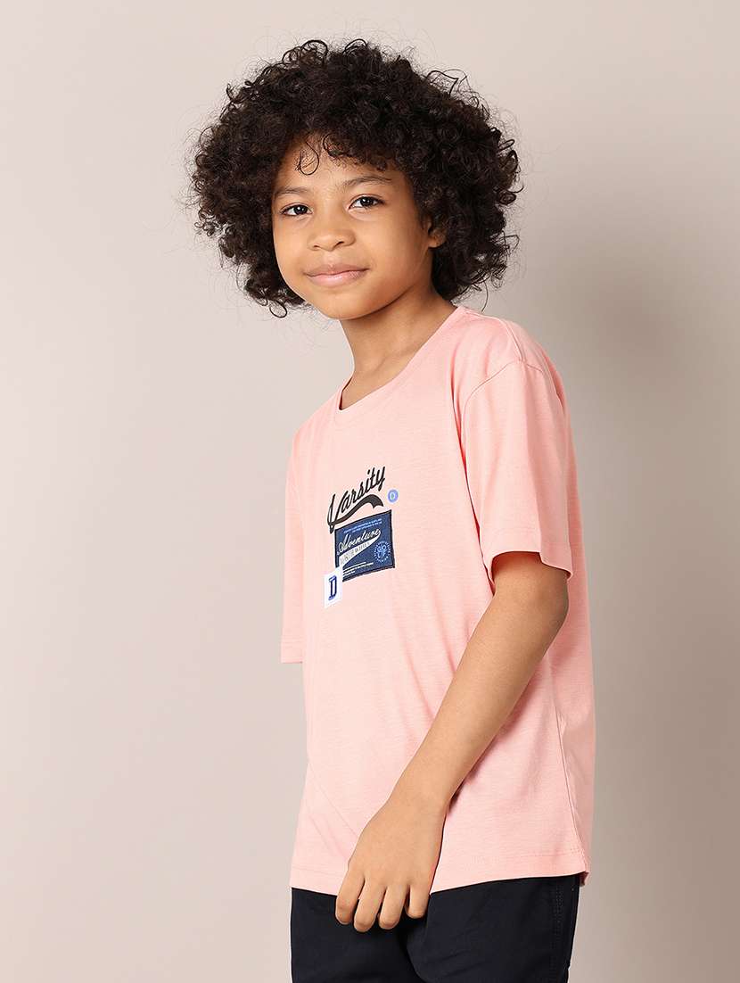 boys printed round neck t-shirt - 21495348 - Standard Image - 1