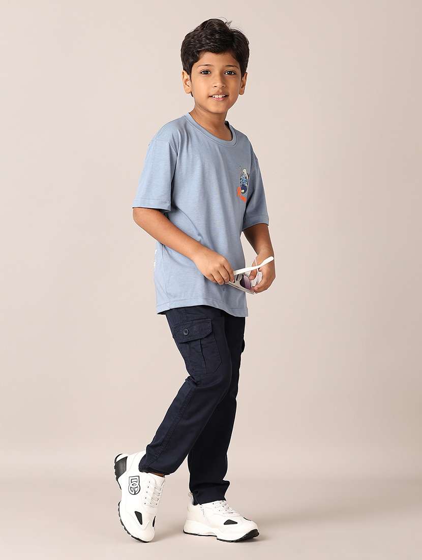 boys printed round neck t-shirt - 21495351 - Standard Image - 4