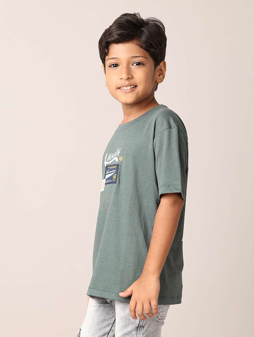 boys printed round neck t-shirt - 21495352 -  Standard Image - 1