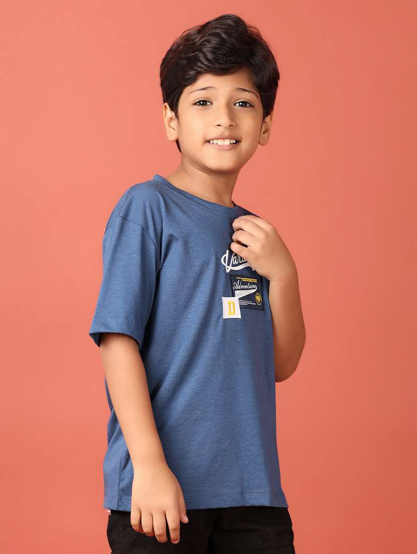 boys printed round neck t-shirt - 21495354 - Standard Image - 1