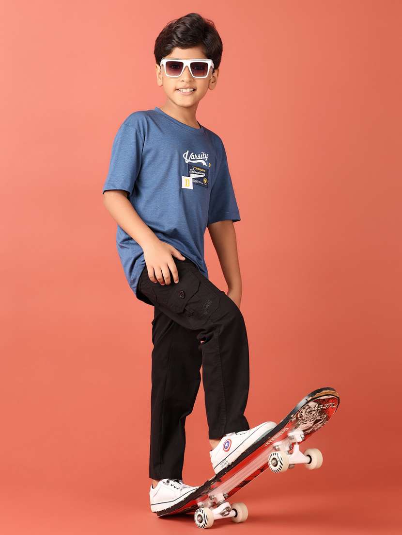 boys printed round neck t-shirt - 21495354 - Standard Image - 4