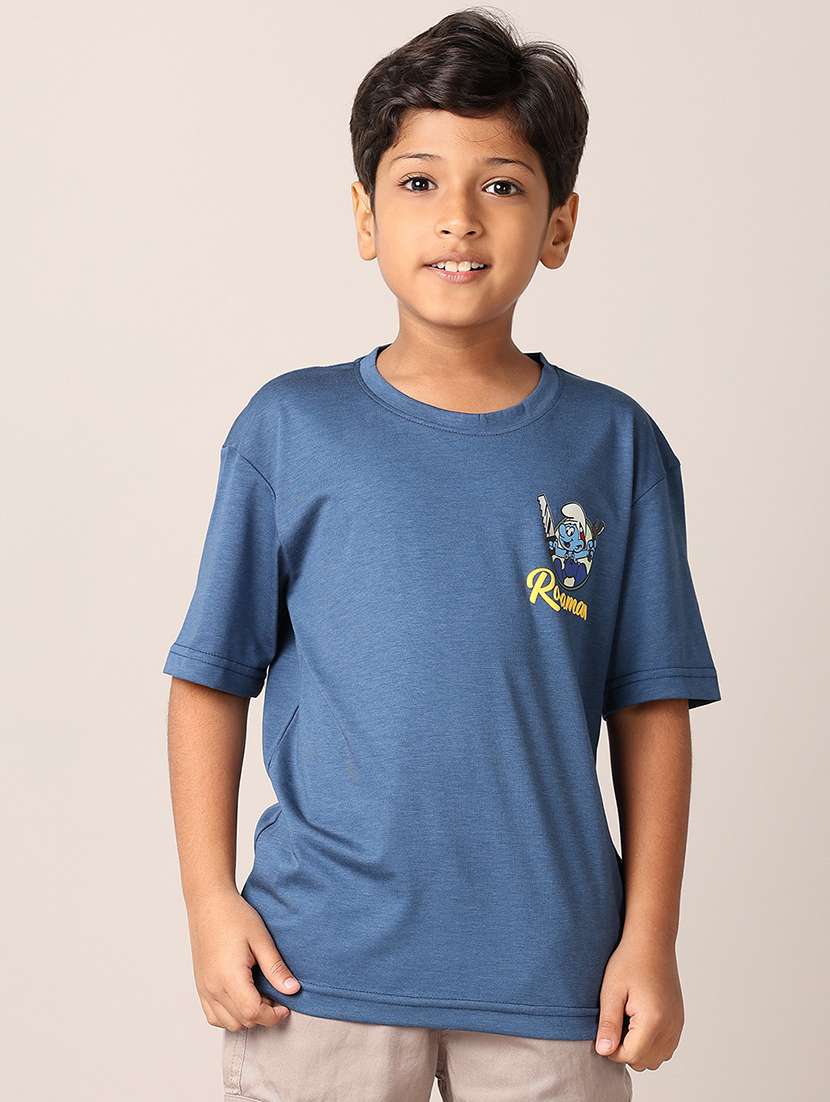 boys printed round neck t-shirt - 21495355 -  Standard Image - 1