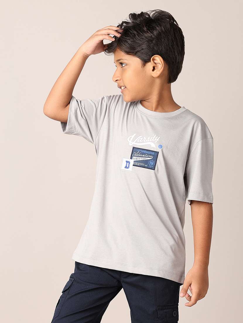 boys printed round neck t-shirt - 21495356 -  Standard Image - 1