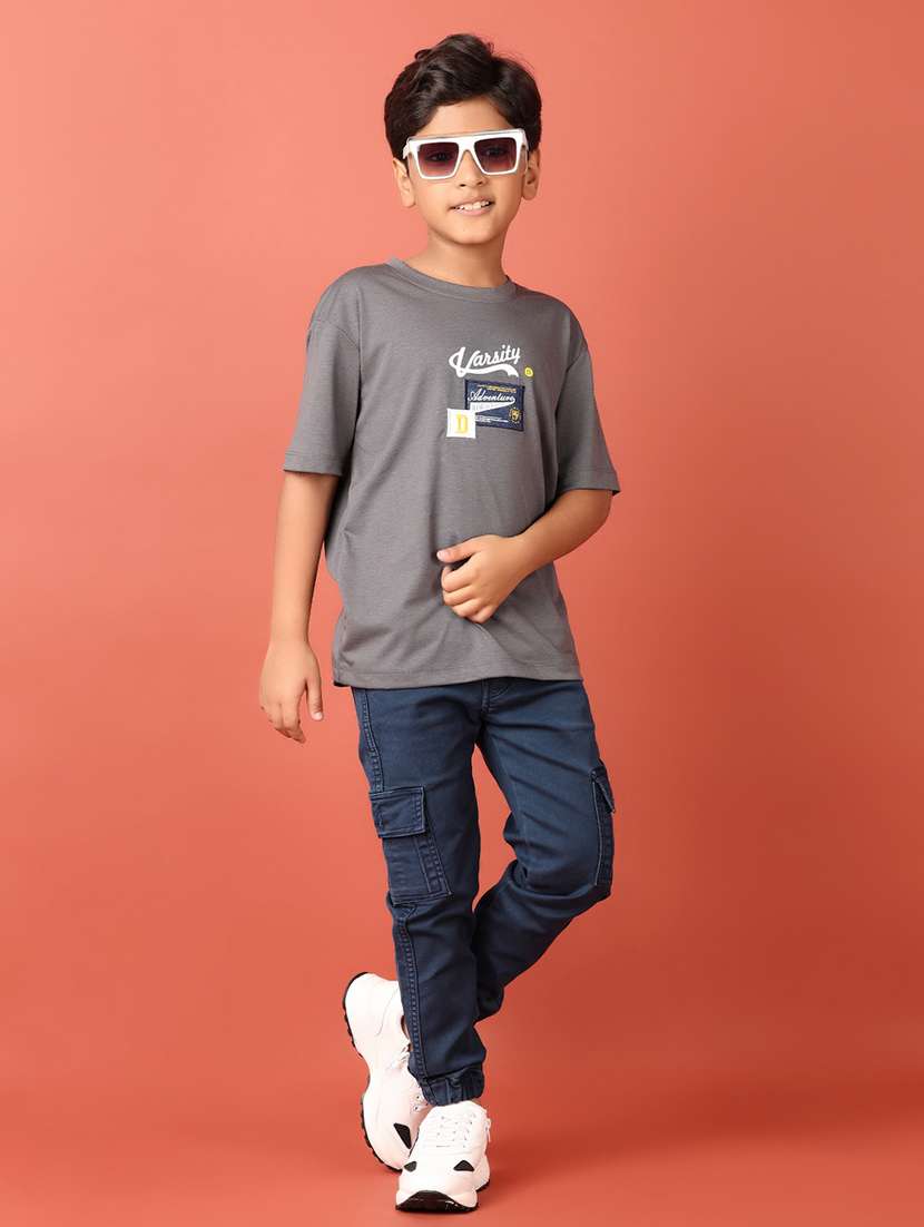 boys printed round neck t-shirt - 21495358 - Standard Image - 4